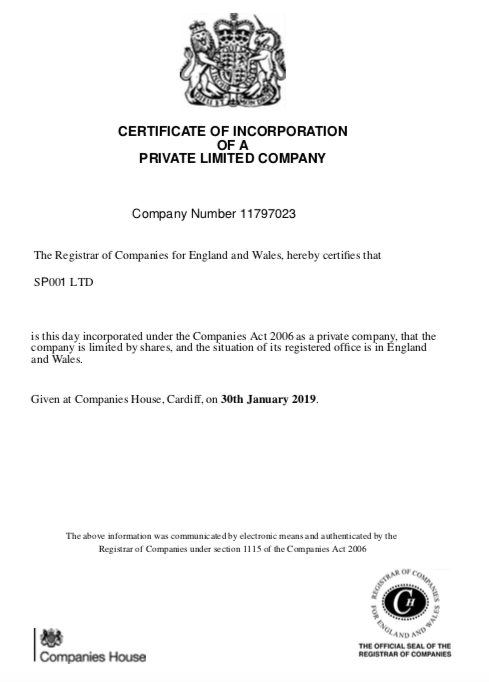 Certificate